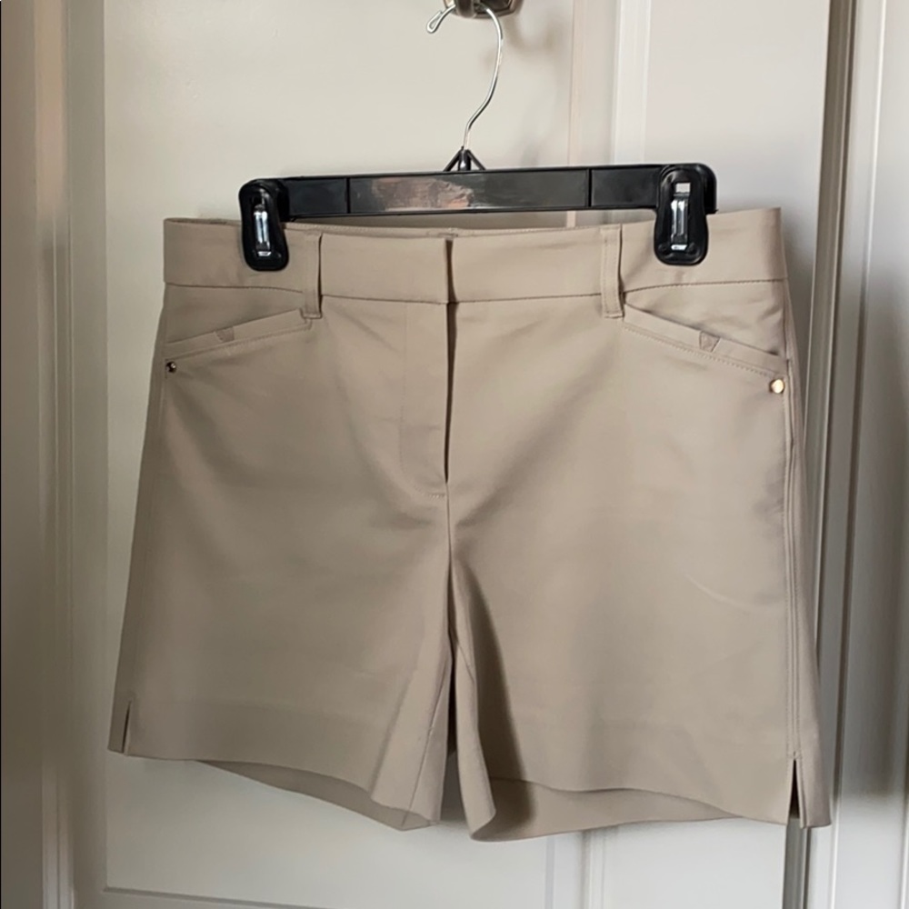 White House Black Market Tan Bermuda Shorts